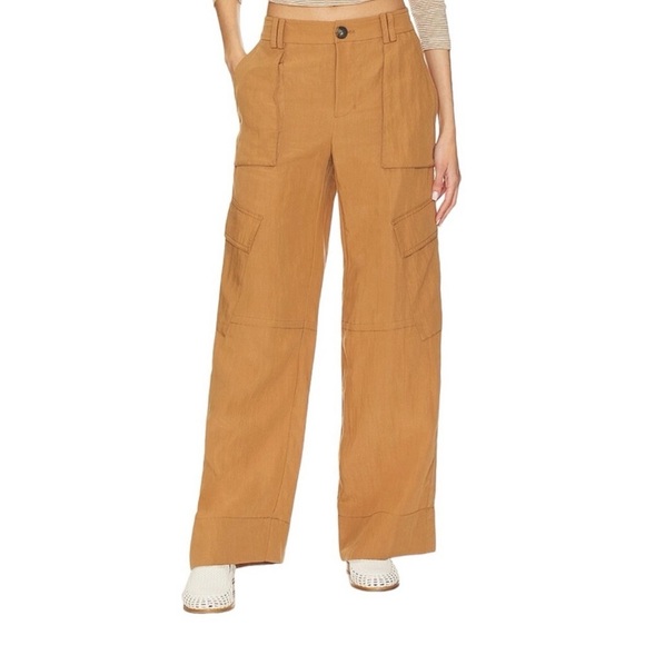 Vince Mid Rise Fluid Cargo Trouser in Nile Size 8 - Picture 2 of 8